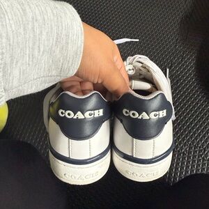 Coach  White and Navy Sneakers
